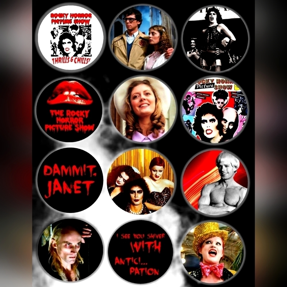The Rocky Horror Picture Show Pins Horror Buttons